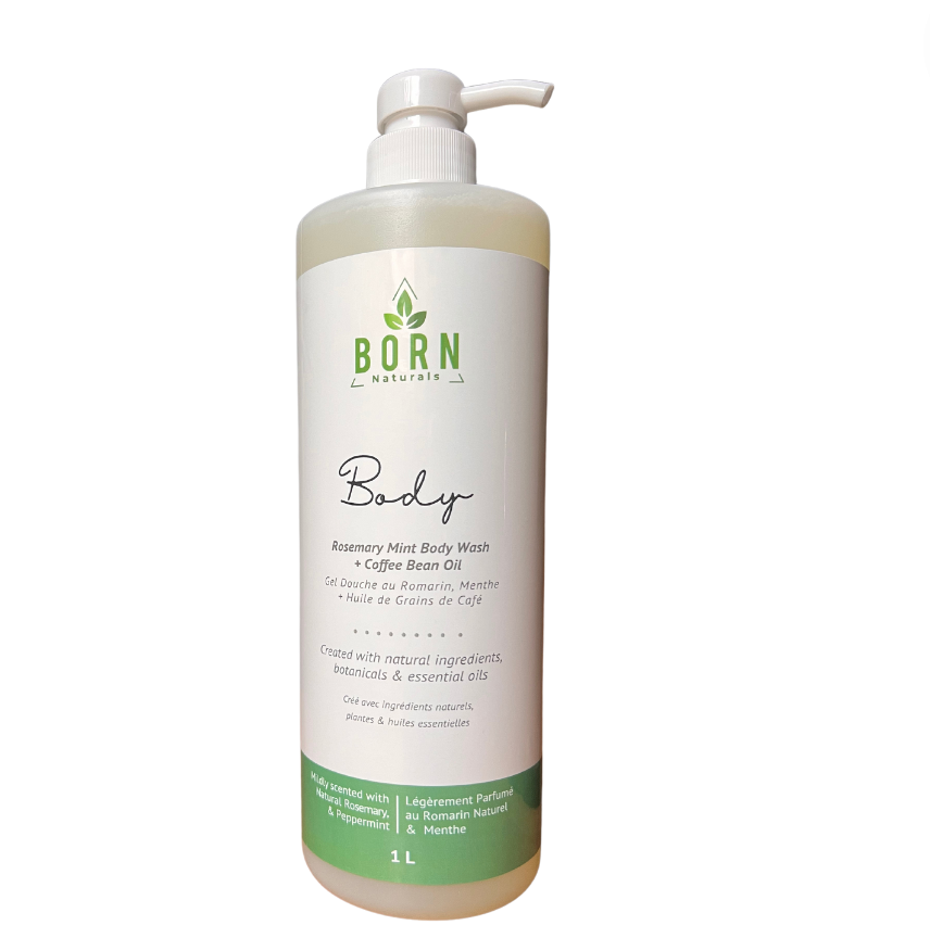 1L BODY Wash - Rosemary Mint with Coffee Bean Oil